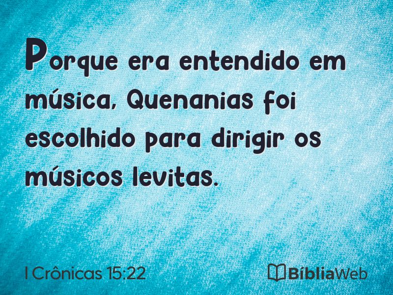 I Crônicas 15:22 em imagem para compartilhar