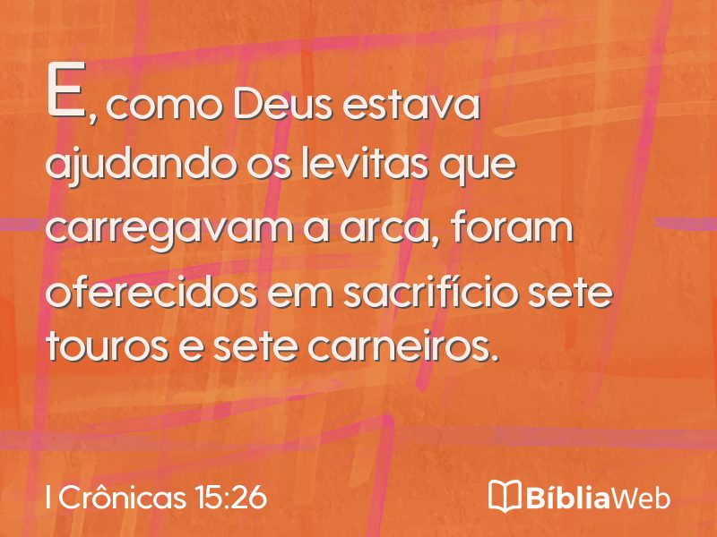 I Crônicas 15:26 em imagem para compartilhar