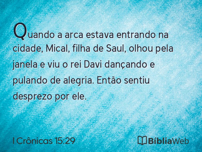 I Crônicas 15:29 em imagem para compartilhar