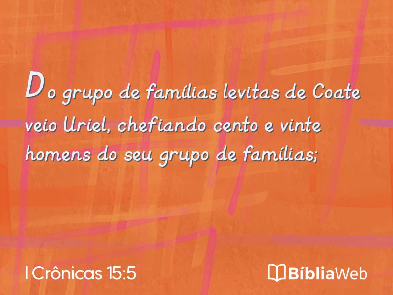 I Crônicas 15:5 em imagem para compartilhar