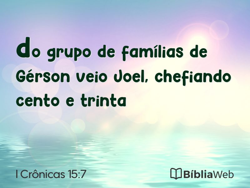 I Crônicas 15:7 em imagem para compartilhar