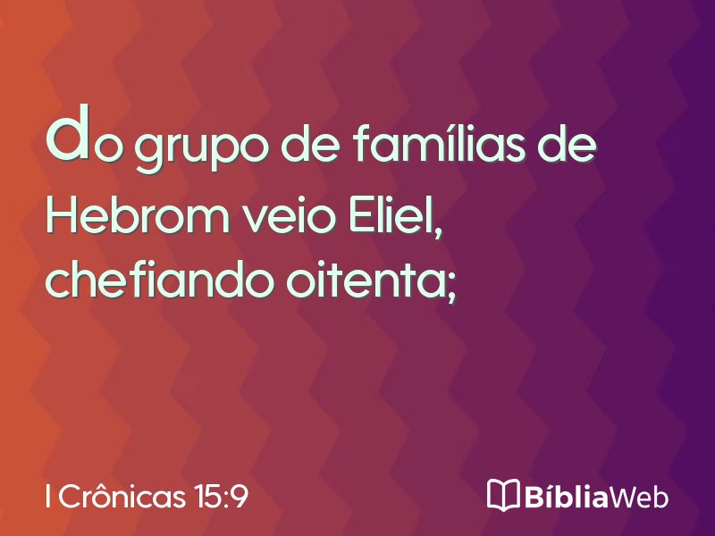 I Crônicas 15:9 em imagem para compartilhar