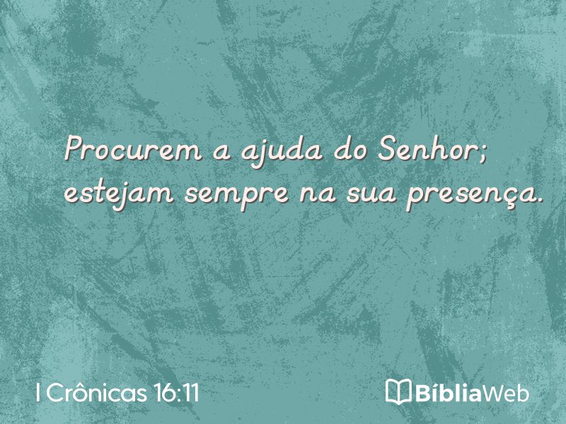 I Crônicas 16:11 em imagem para compartilhar