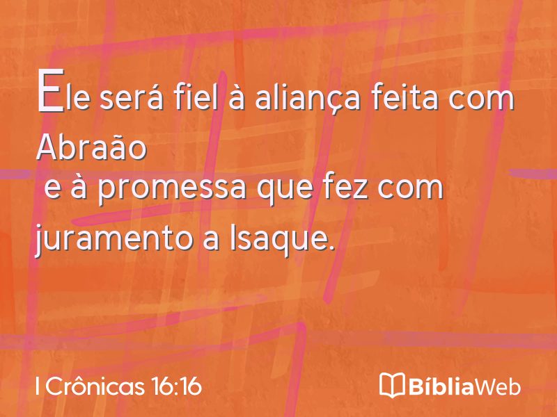 I Crônicas 16:16 em imagem para compartilhar