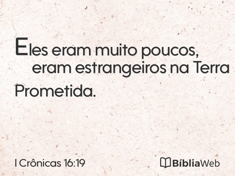 I Crônicas 16:19 em imagem para compartilhar