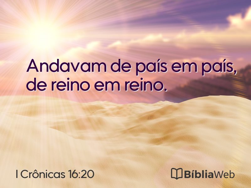 I Crônicas 16:20 em imagem para compartilhar