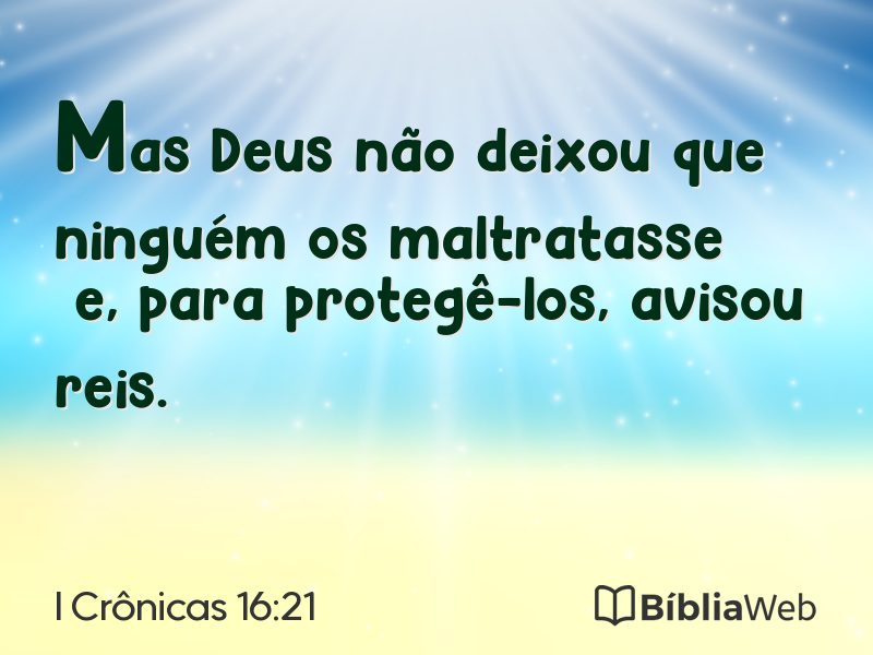I Crônicas 16:21 em imagem para compartilhar
