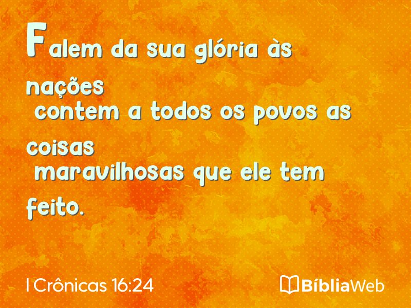 I Crônicas 16:24 em imagem para compartilhar