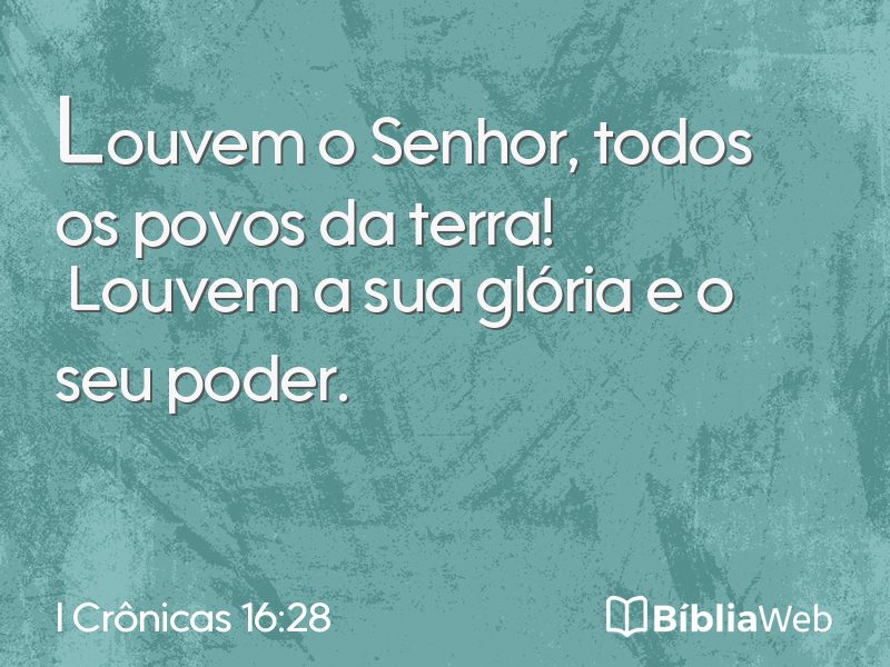 I Crônicas 16:28 em imagem para compartilhar