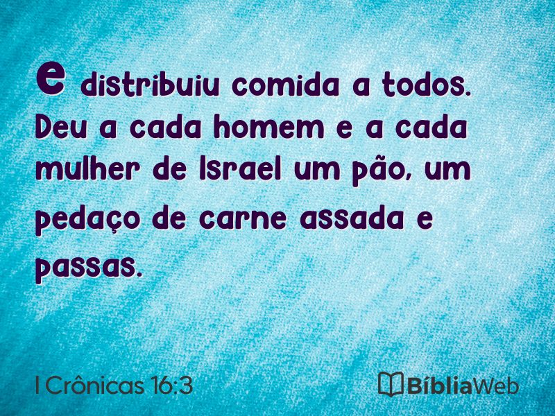 I Crônicas 16:3 em imagem para compartilhar