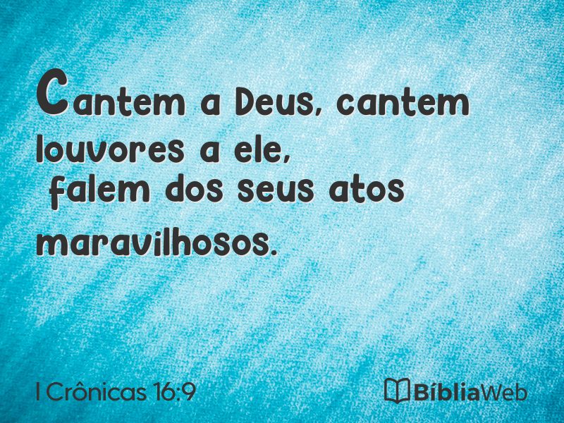 I Crônicas 16:9 em imagem para compartilhar