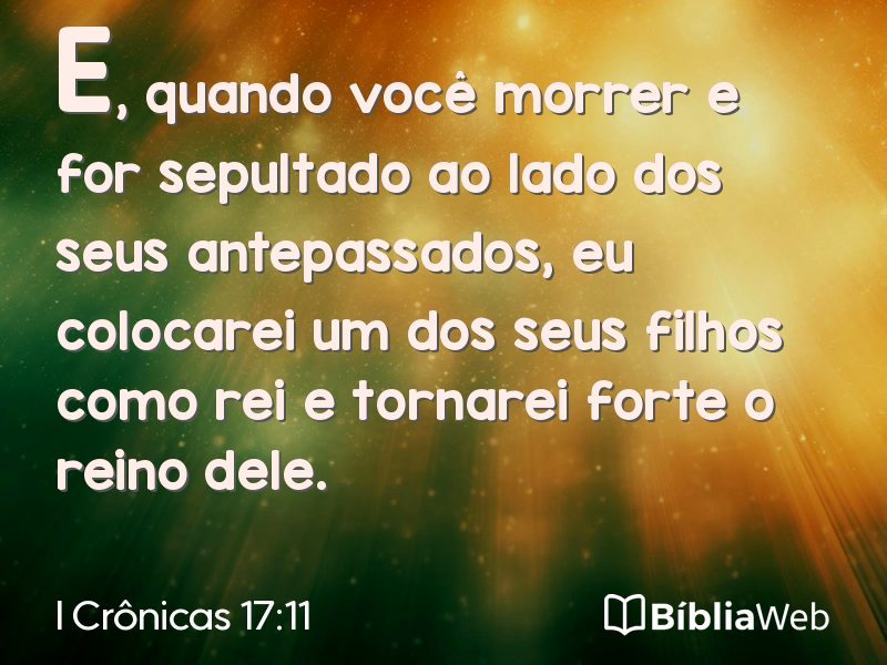 I Crônicas 17:11 em imagem para compartilhar