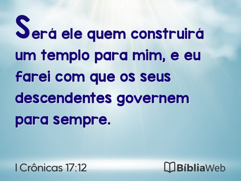 I Crônicas 17:12 em imagem para compartilhar
