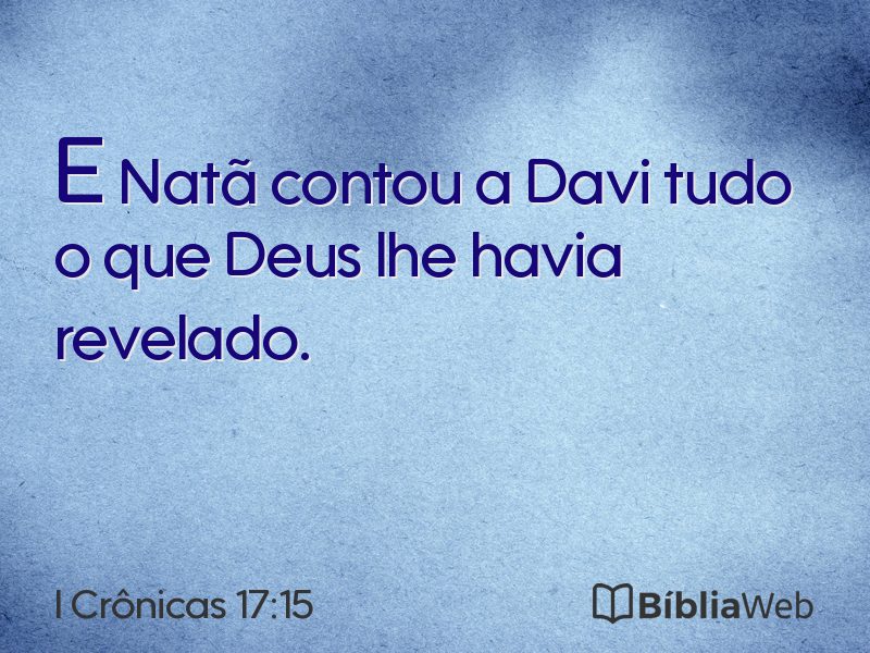 I Crônicas 17:15 em imagem para compartilhar