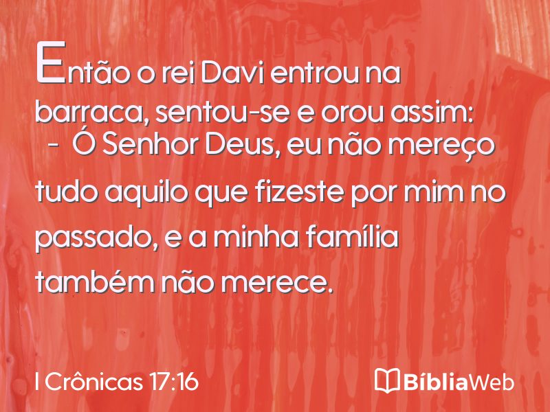I Crônicas 17:16 em imagem para compartilhar