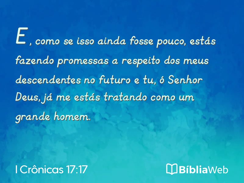 I Crônicas 17:17 em imagem para compartilhar