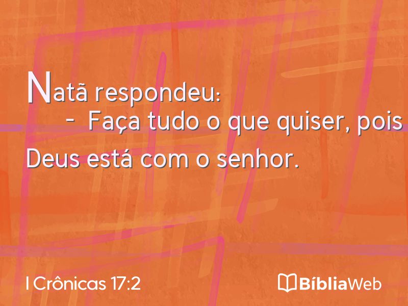 I Crônicas 17:2 em imagem para compartilhar