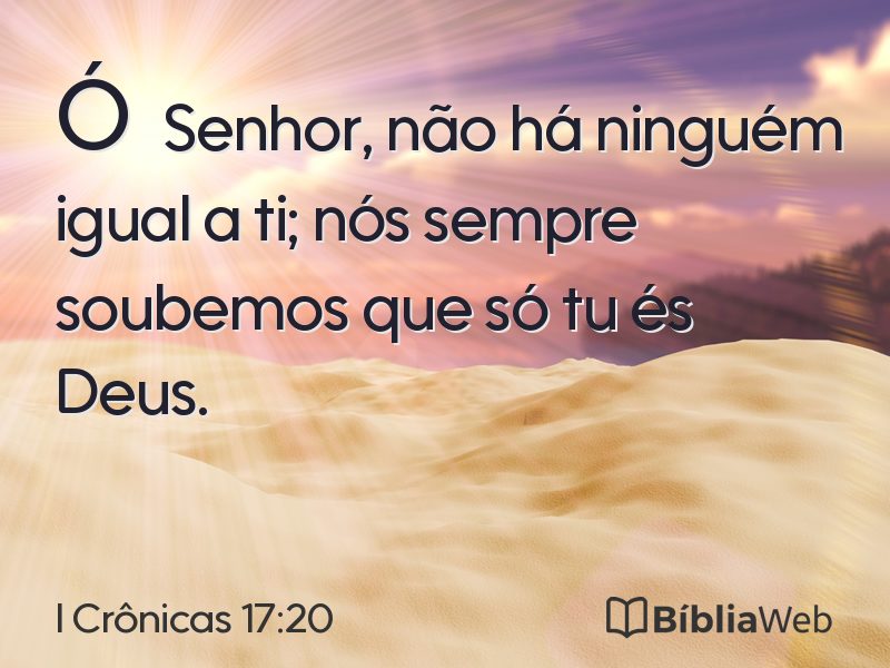 I Crônicas 17:20 em imagem para compartilhar