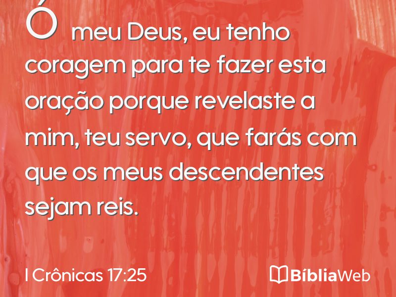 I Crônicas 17:25 em imagem para compartilhar