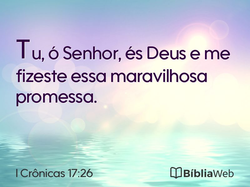 I Crônicas 17:26 em imagem para compartilhar
