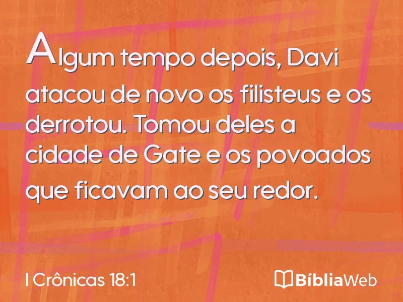 I Crônicas 18:1 em imagem para compartilhar