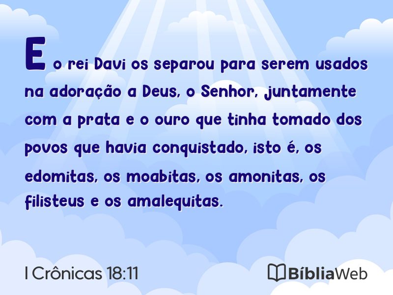 I Crônicas 18:11 em imagem para compartilhar