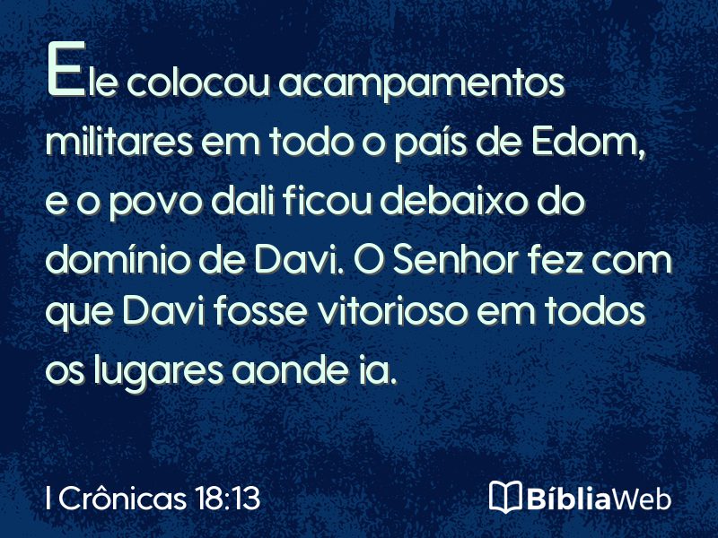 I Crônicas 18:13 em imagem para compartilhar