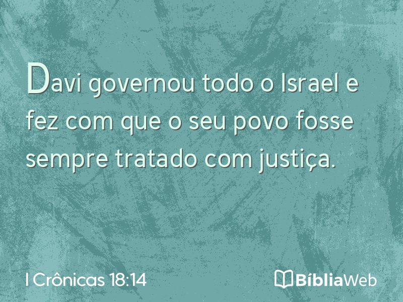 I Crônicas 18:14 em imagem para compartilhar
