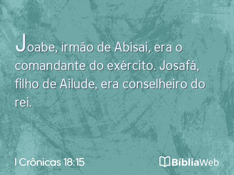 I Crônicas 18:15 em imagem para compartilhar