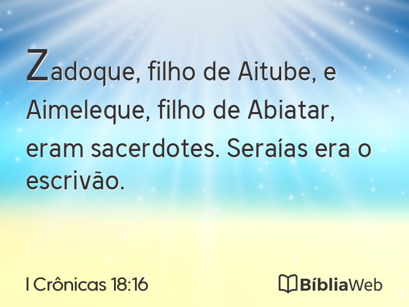 I Crônicas 18:16 em imagem para compartilhar