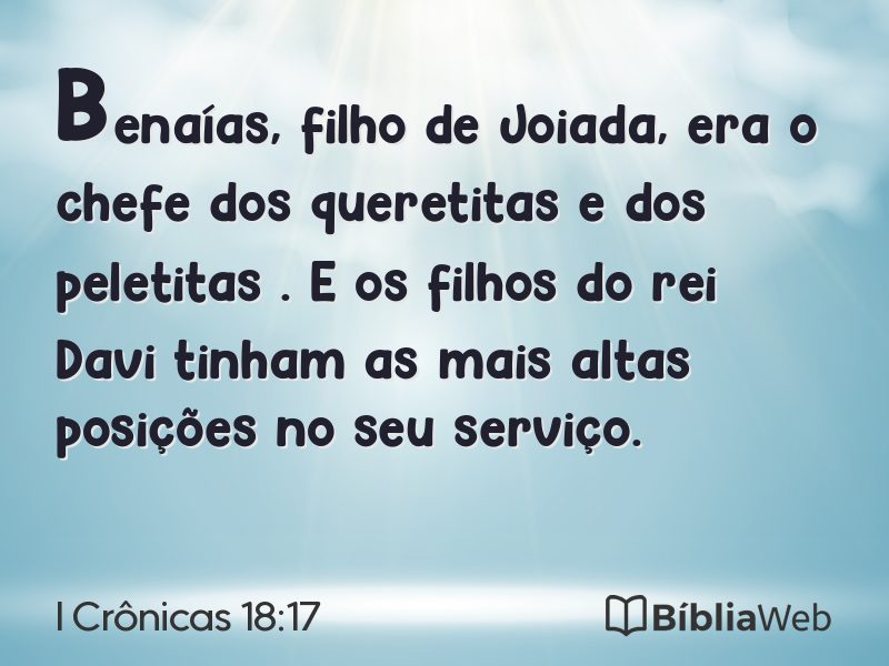 I Crônicas 18:17 em imagem para compartilhar