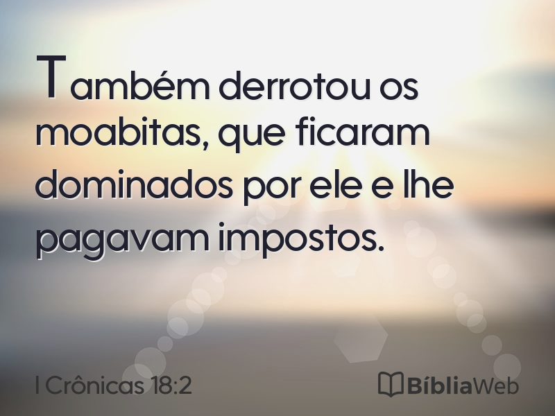 I Crônicas 18:2 em imagem para compartilhar
