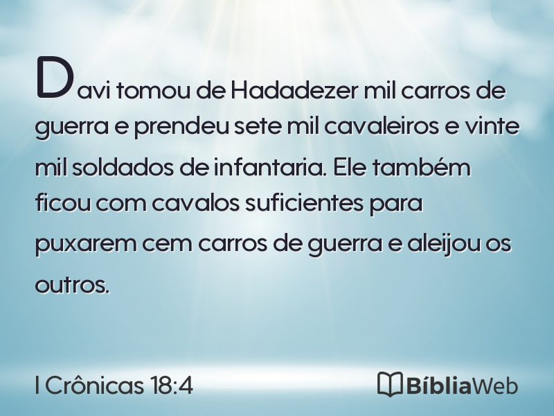 I Crônicas 18:4 em imagem para compartilhar