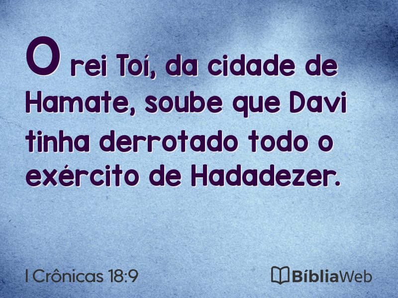 I Crônicas 18:9 em imagem para compartilhar