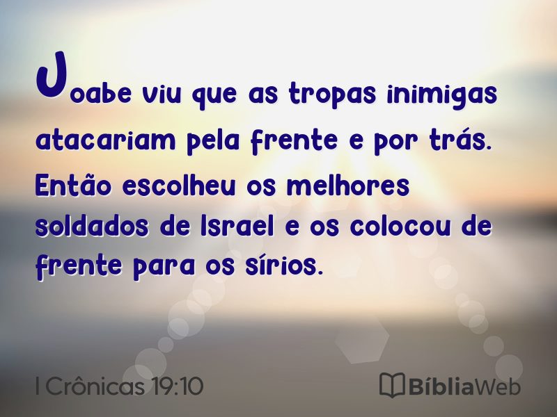 I Crônicas 19:10 em imagem para compartilhar