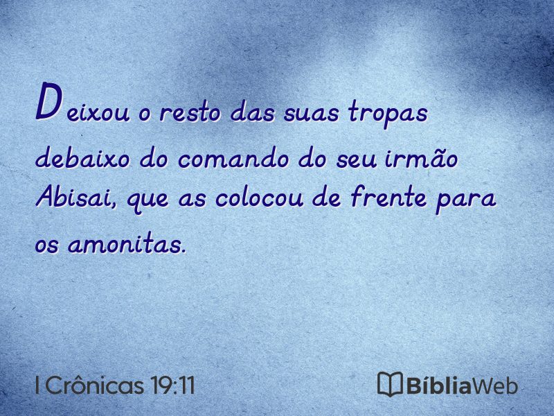 I Crônicas 19:11 em imagem para compartilhar