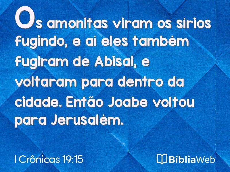 I Crônicas 19:15 em imagem para compartilhar