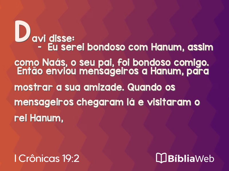 I Crônicas 19:2 em imagem para compartilhar