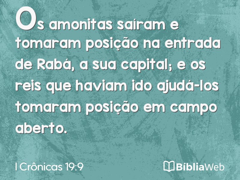 I Crônicas 19:9 em imagem para compartilhar