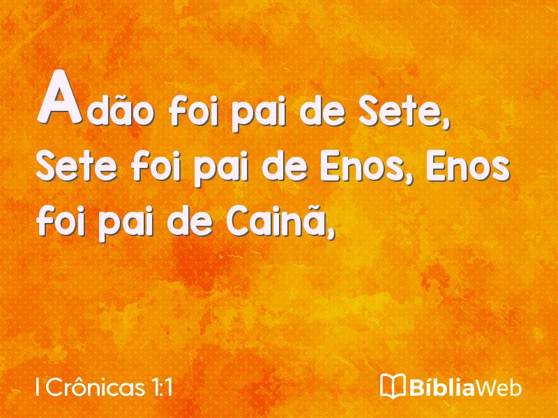 I Crônicas 1:1 em imagem para compartilhar