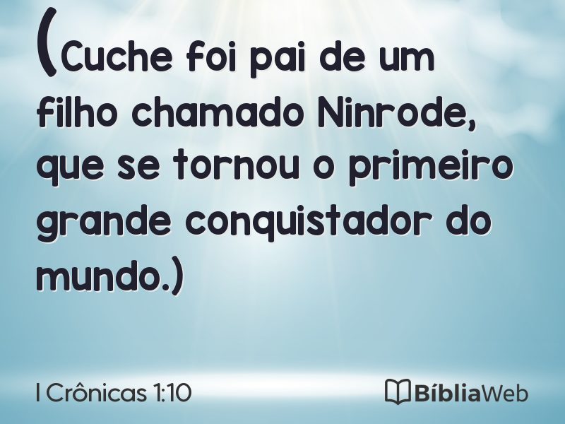 I Crônicas 1:10 em imagem para compartilhar