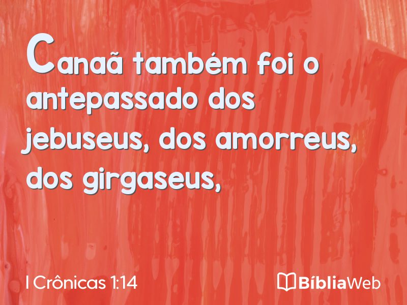 I Crônicas 1:14 em imagem para compartilhar