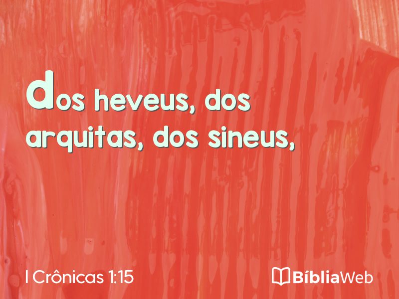 I Crônicas 1:15 em imagem para compartilhar