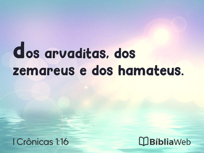 I Crônicas 1:16 em imagem para compartilhar