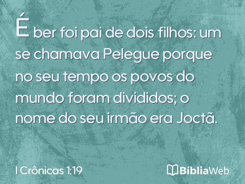 I Crônicas 1:19 em imagem para compartilhar