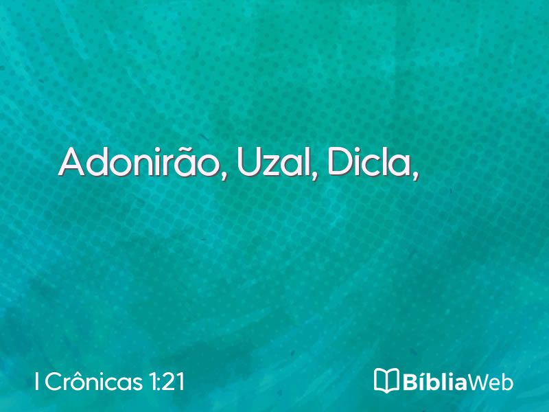 I Crônicas 1:21 em imagem para compartilhar