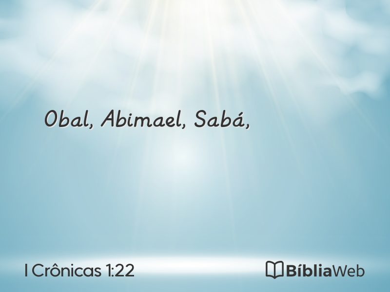 I Crônicas 1:22 em imagem para compartilhar