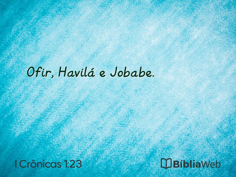 I Crônicas 1:23 em imagem para compartilhar