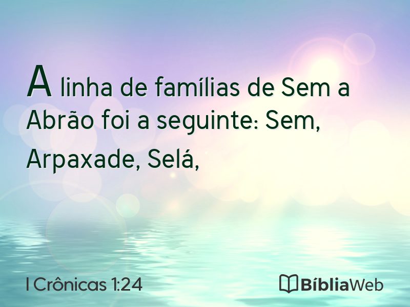 I Crônicas 1:24 em imagem para compartilhar