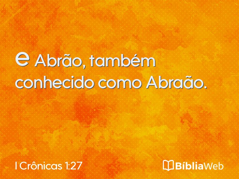 I Crônicas 1:27 em imagem para compartilhar